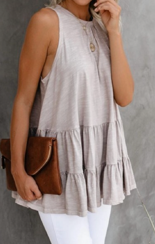 Sleeveless layered blouse