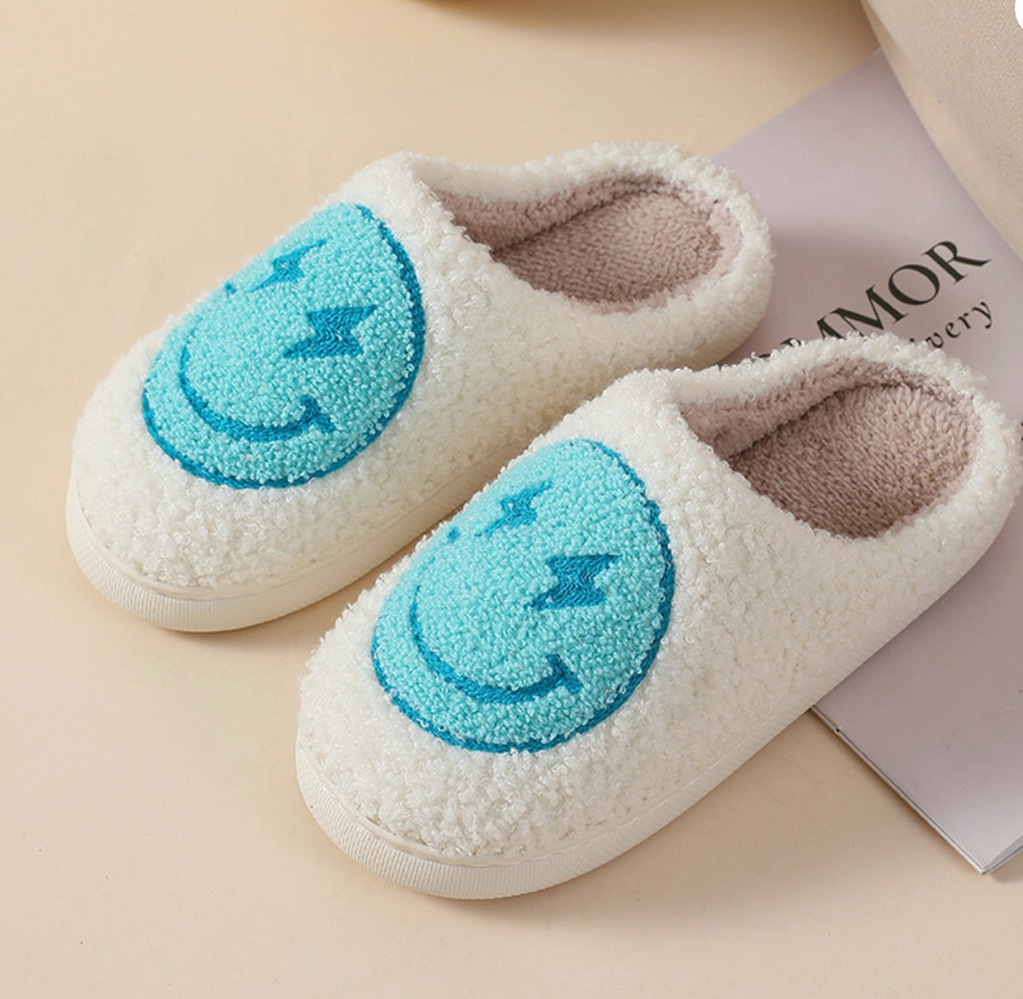 Happy Lightening Bolt Memory Foam Slipper