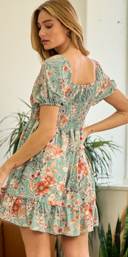 TEA TIME PARTY FLORAL DRESS